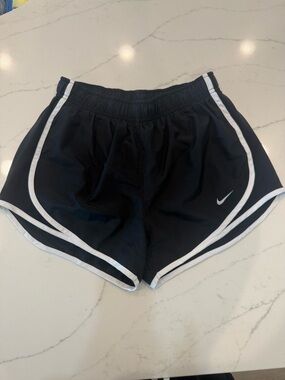 Nike Women's Black Athletic Shorts with White Trim